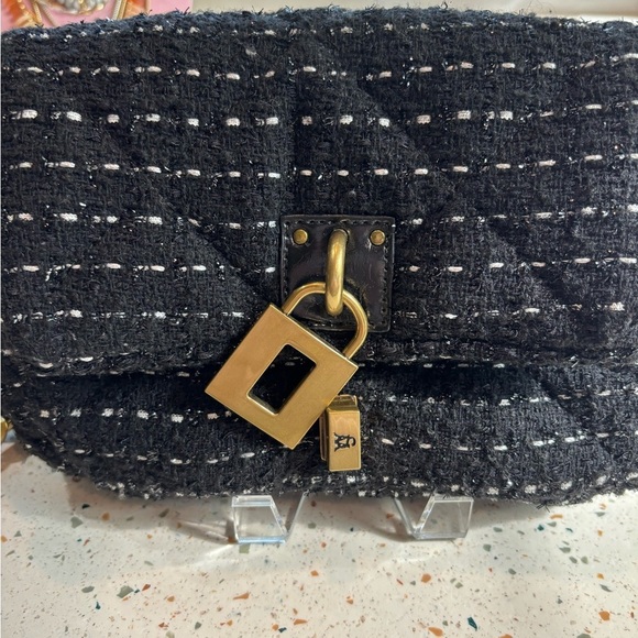 Steve Madden BTerra-T Quilted Fabric Chain Handbag with Padlock Closure - Picture 13 of 16